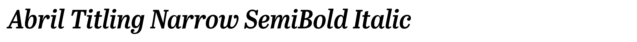 Abril Titling Narrow SemiBold Italic image